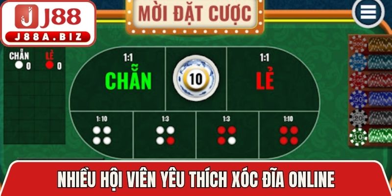 Nhiều hội viên yêu thích xóc đĩa online